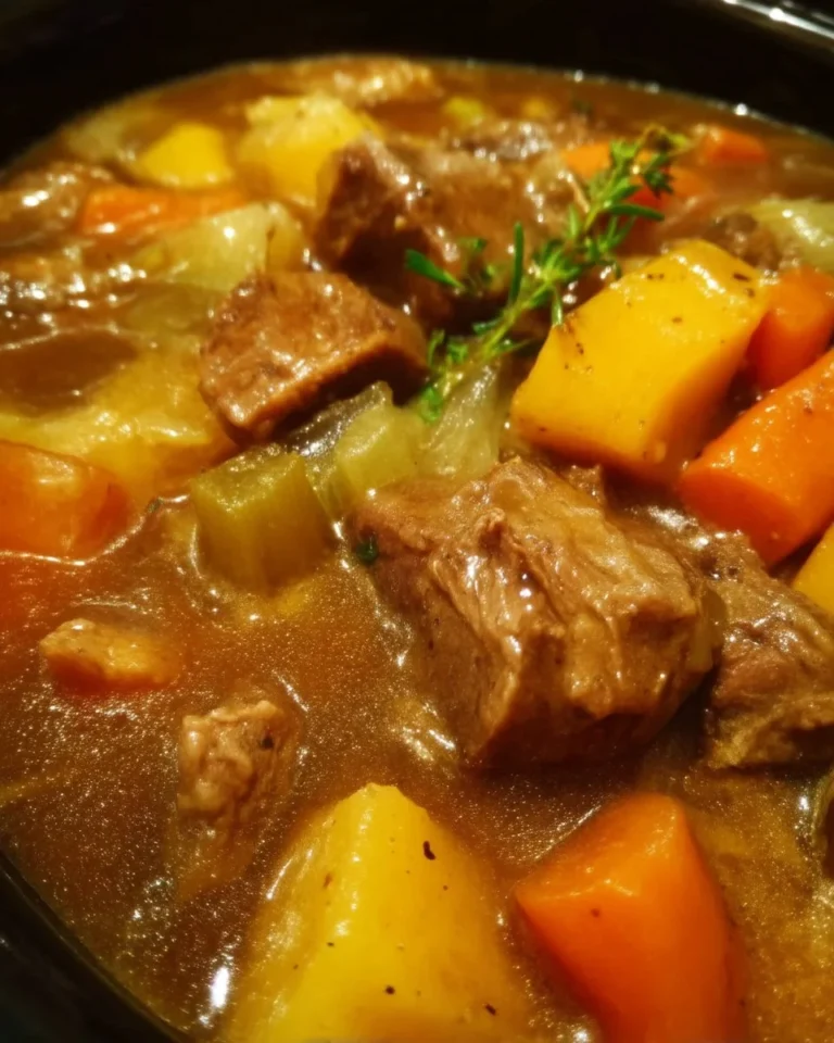 Ragoût de boeuf savoureux avec légumes frais dans une casserole