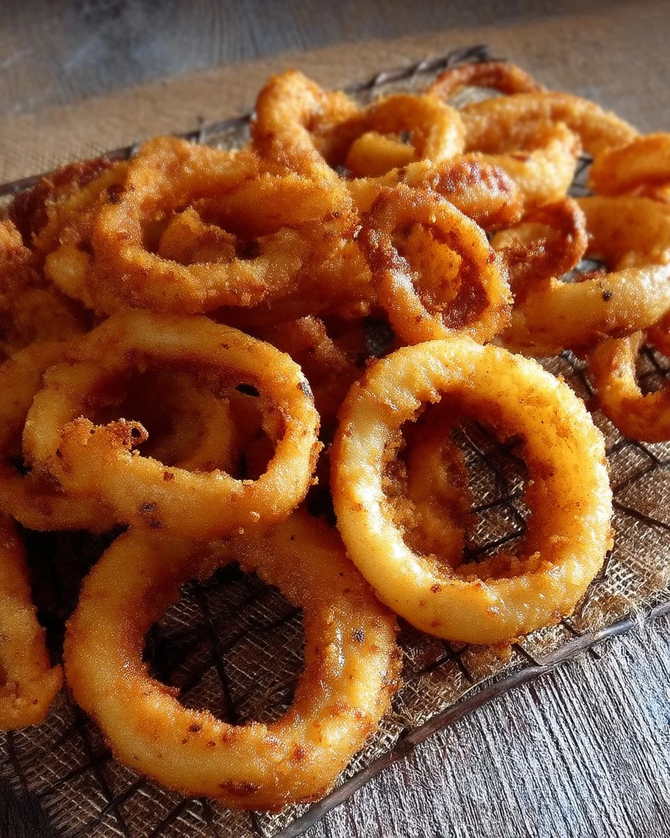 Rondelles d'oignons fraîches en garniture sur un plat savoureux