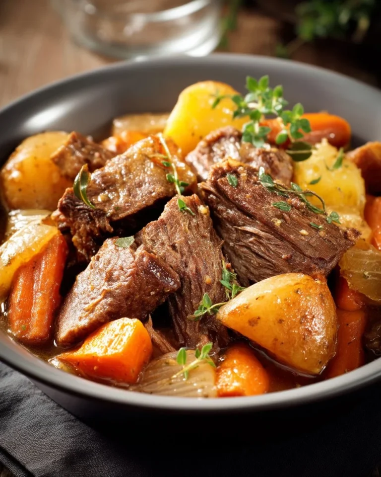 Rôti de palette aux oignons et à l'érable mijoté, plat savoureux et réconfortant