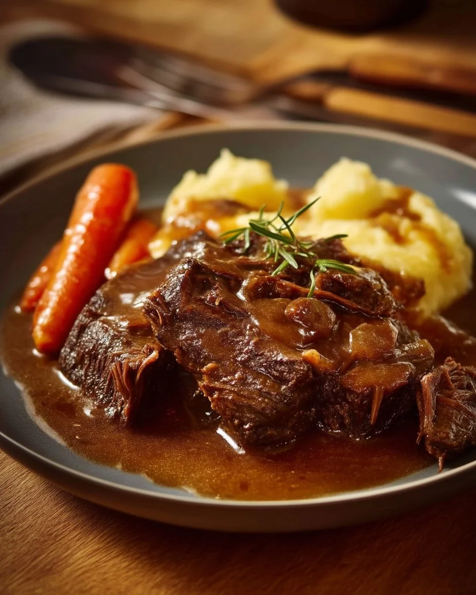 Rôti de palette de bœuf braisé à l'érable, plat réconfortant et savoureux