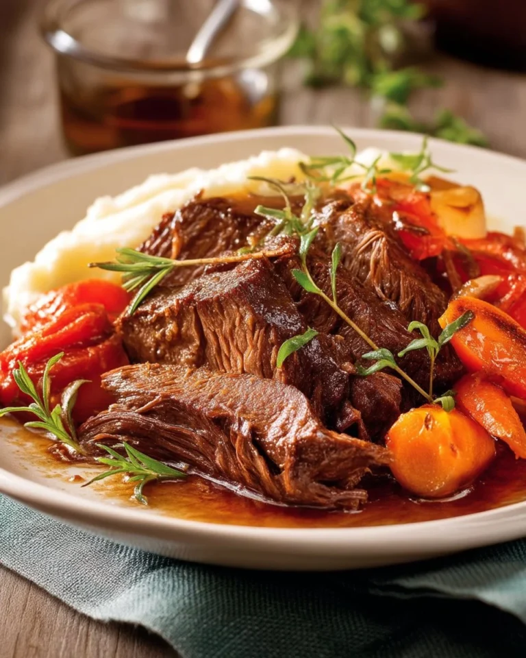 Rôti de palette de bœuf avec sauce vinaigre balsamique et érable