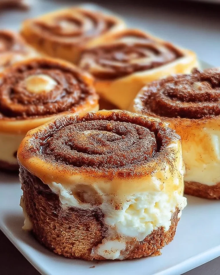 Roulés cheesecake à la cannelle, un dessert délicieux et crémeux.