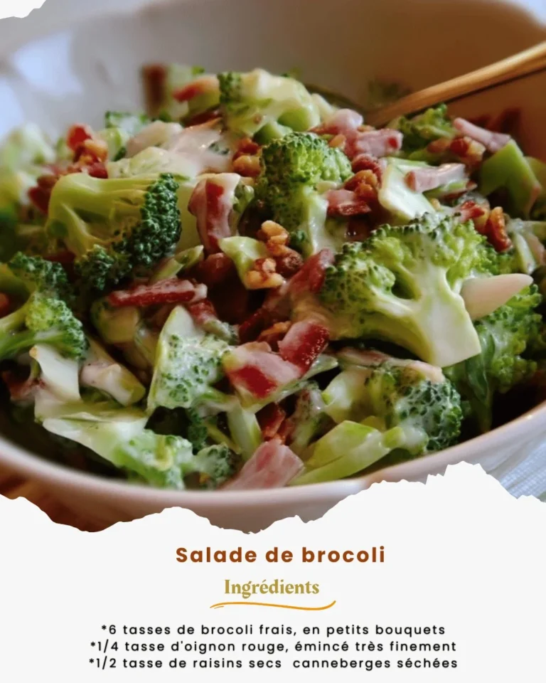 Salade de brocoli fraîche et colorée avec légumes croquants