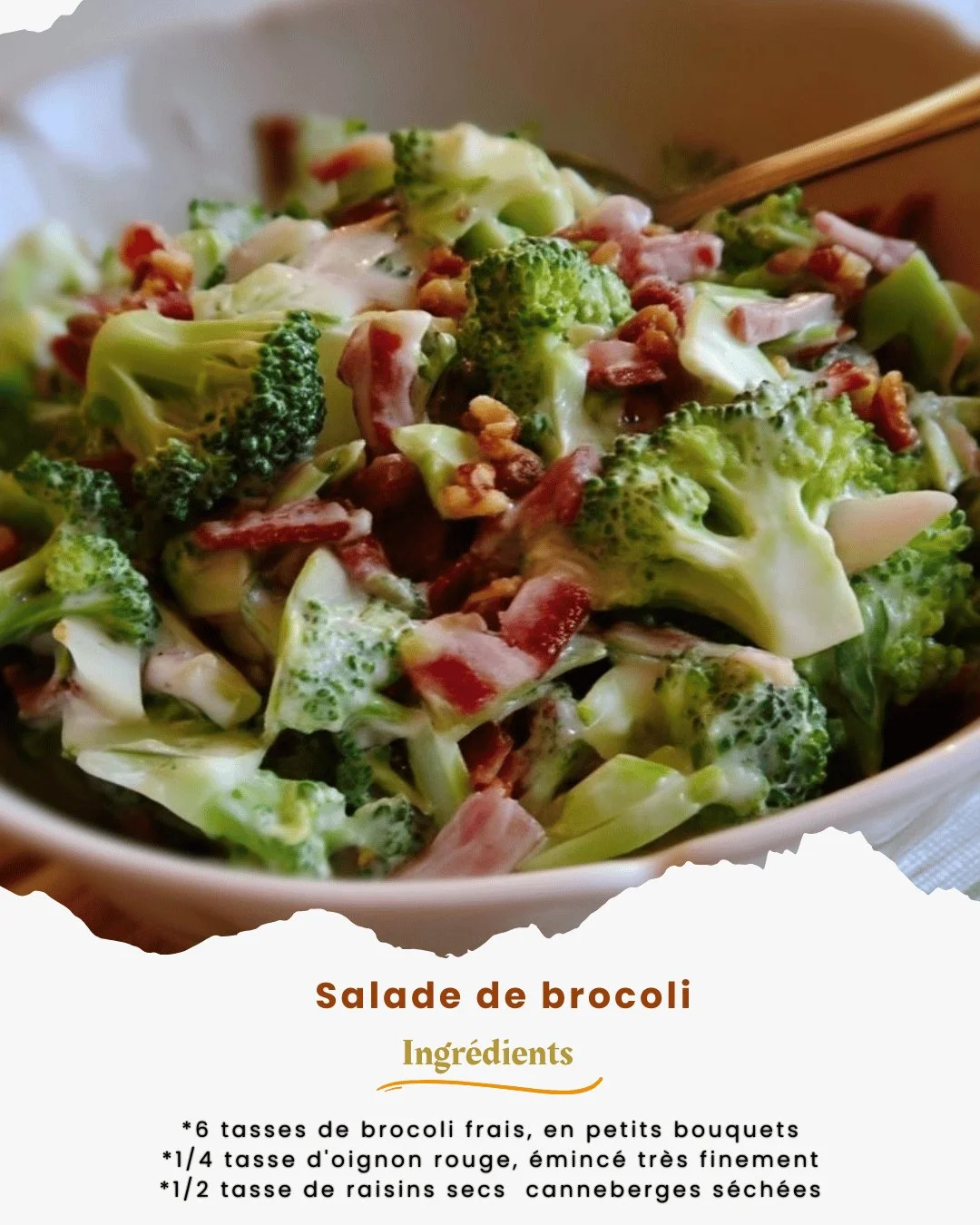 Salade de brocoli fraîche et colorée avec légumes croquants