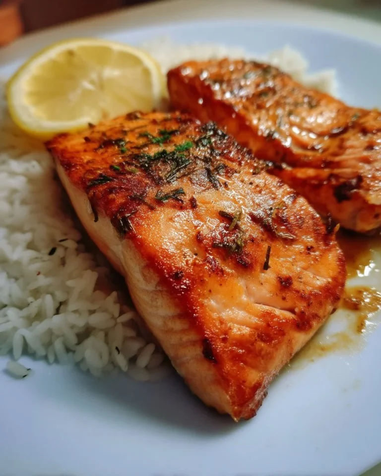 Saumon au four préparé selon la recette traditionnelle de maman