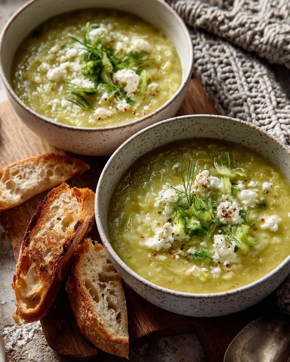 Soupe au brocoli et orzo dans un bol, garnie de parmesan et de persil frais