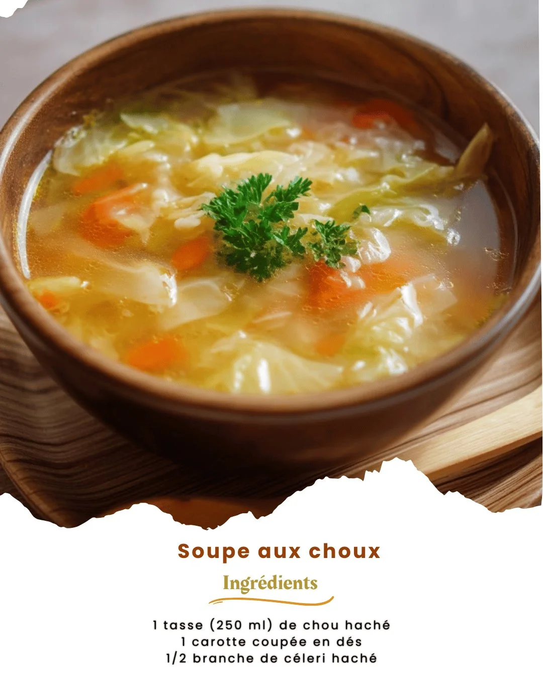 Bol de soupe aux choux réconfortante avec légumes colorés