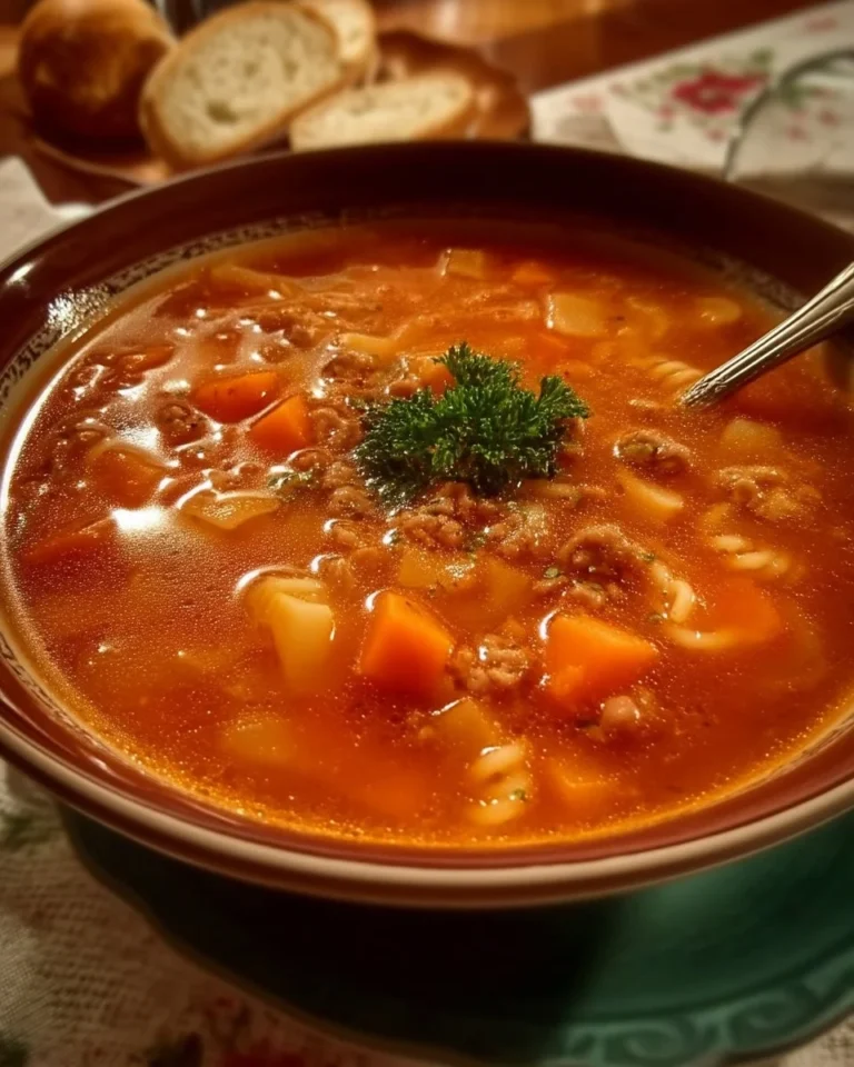 Soupe d'automne chaude avec légumes de saison