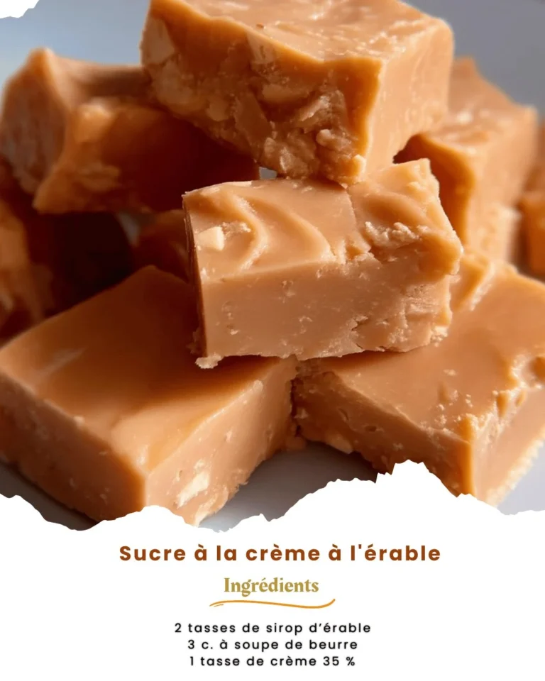 Sucre à la crème à l'érable fait maison dans un plat