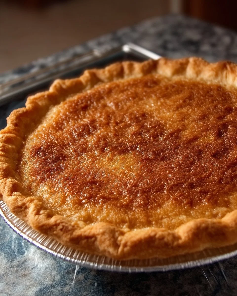 Tarte au Sucre délicieuse et authentique garnie de sucre et crème
