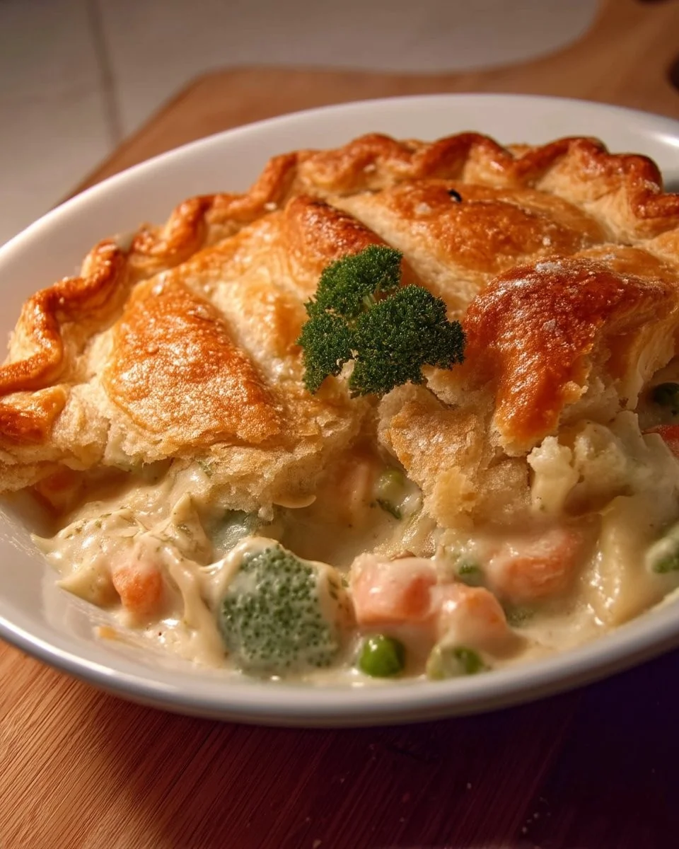 Tourte à la dinde et aux légumes, un plat savoureux et réconfortant.