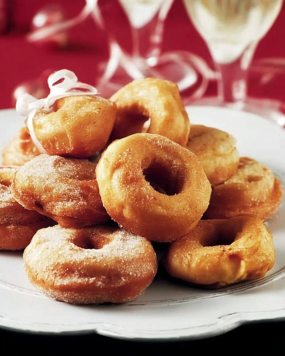 Beignes au sucre à l'ancienne, dorés et sucrés, prêts à déguster.