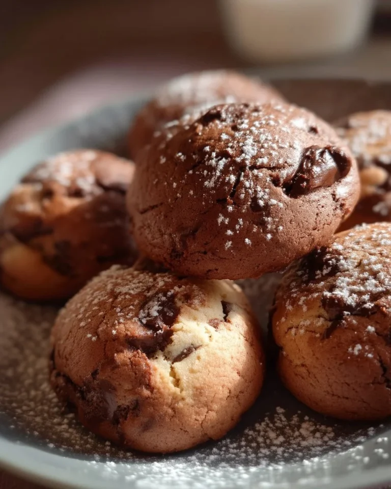 Biscuits au fromage à la crème et pépites de chocolat sur une assiette