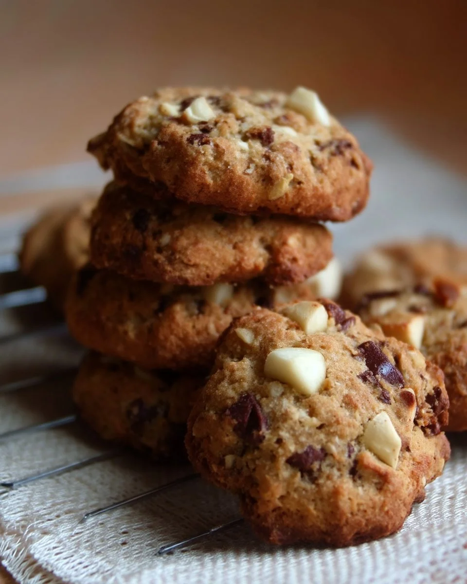 Biscuits choco et noix savoureux et croquants sur une assiette.