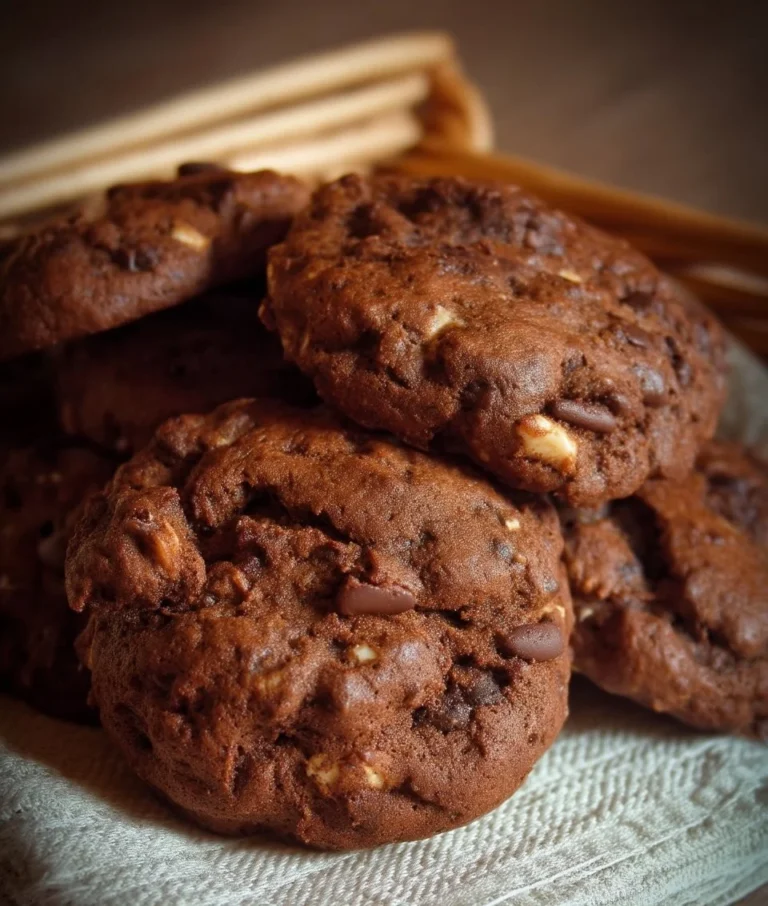 Biscuits chocolatés aux grains de chocolat pour un goût irrésistible.