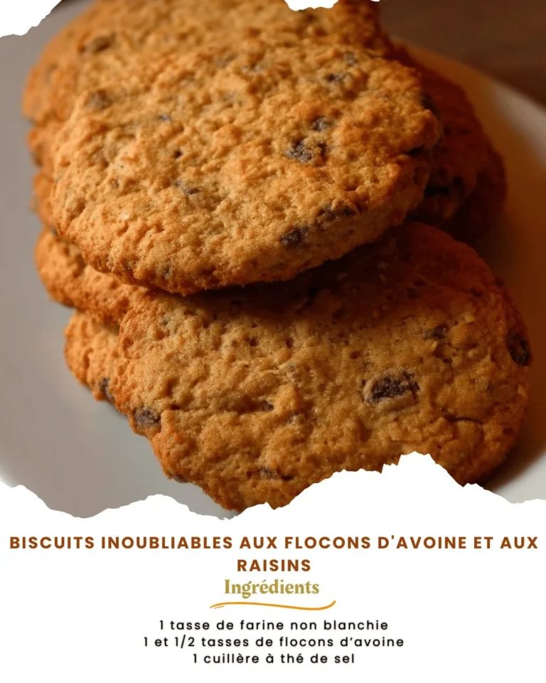 Biscuits aux flocons d'avoine et raisins, délicieuses friandises faites maison.
