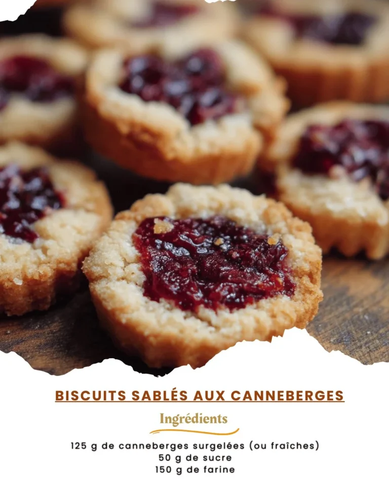 Biscuits sablés aux canneberges, délicieux et faciles à préparer