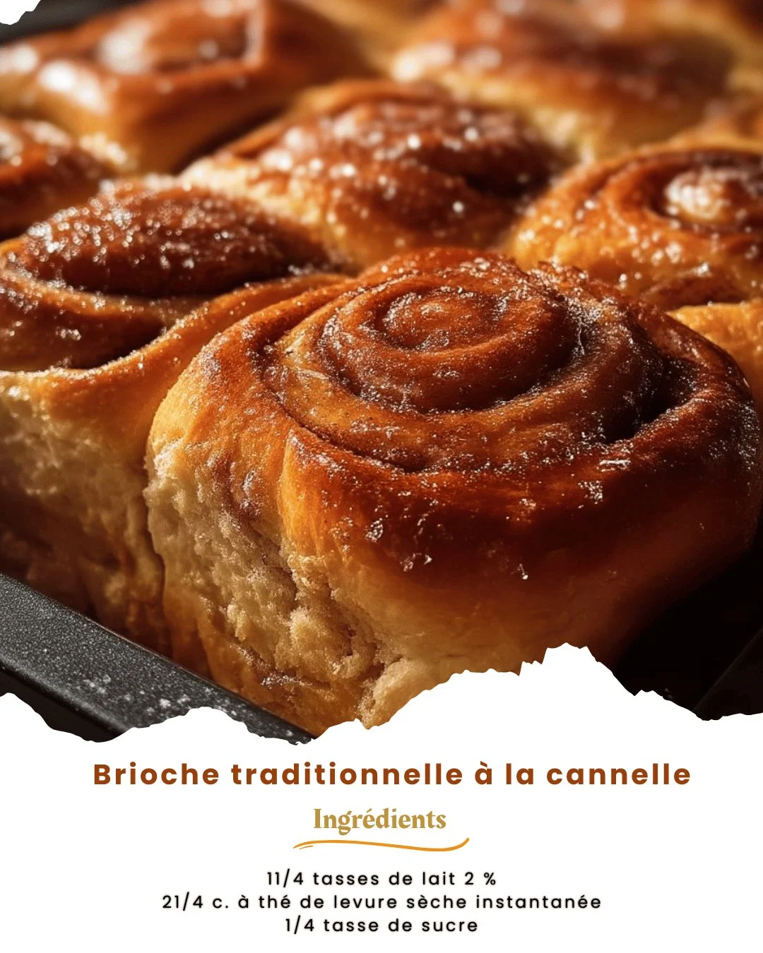 Brioche traditionnelle à la cannelle, moelleuse et savoureuse, idéale pour le petit déjeuner.