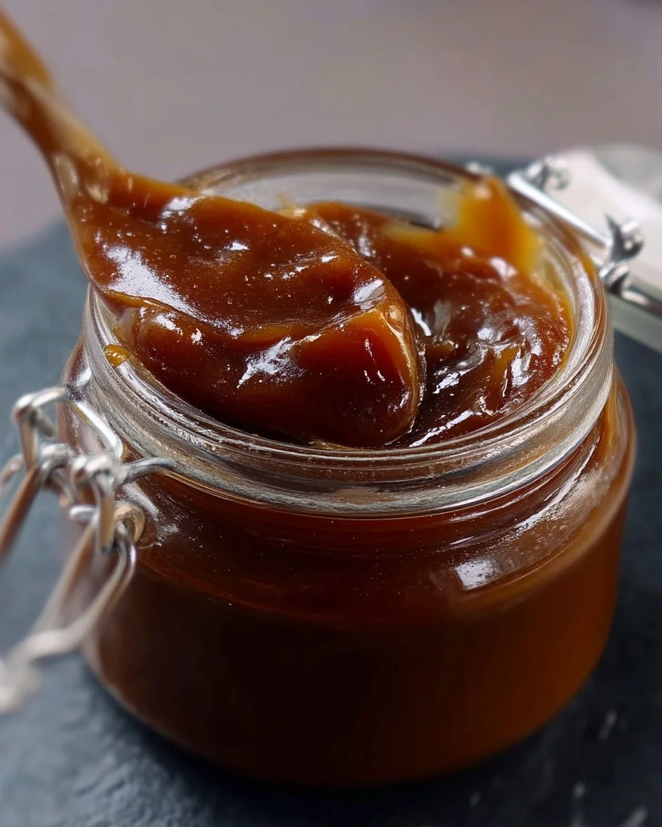 Recette de caramel de dattes fait maison, dessert sucré et naturel.