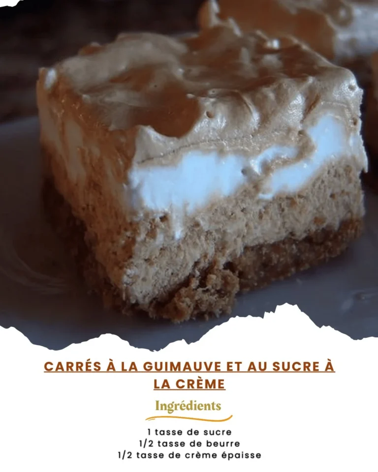 Carrés guimauve et sucre à la crème, un dessert gourmand et savoureux.