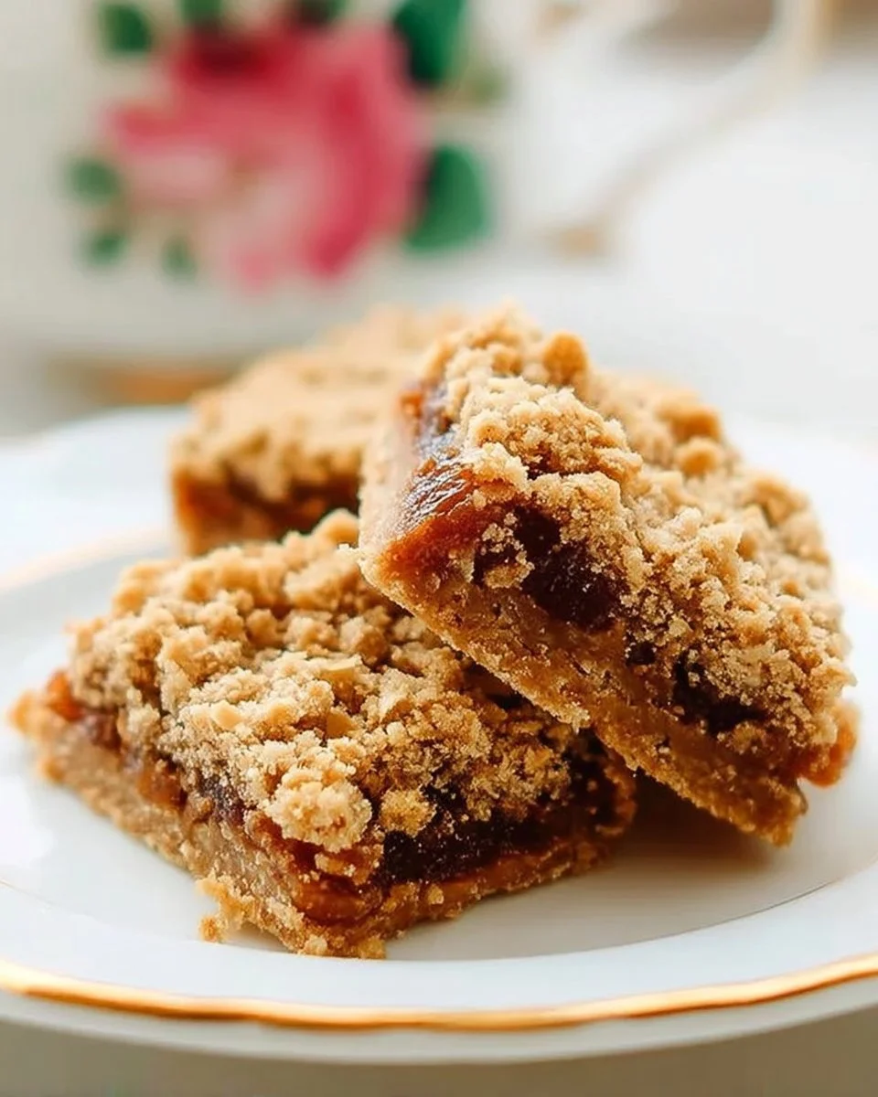 Recette classique de carrés aux dattes, un dessert sucré et savoureux.