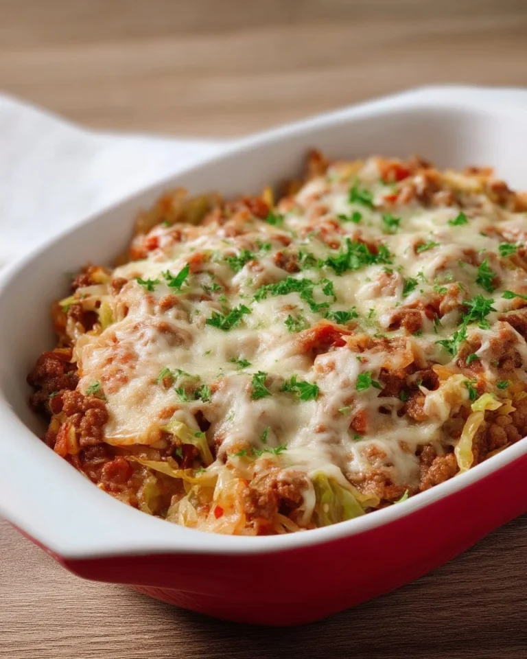 Recette de casserole de bœuf haché et chou vert, plat savoureux et réconfortant