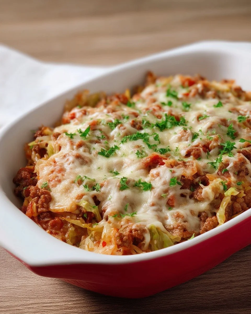 Recette de casserole de bœuf haché et chou vert, plat savoureux et réconfortant