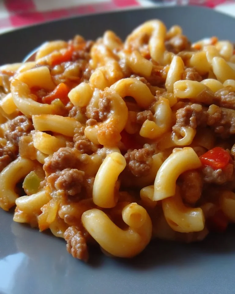 Casserole de macaroni au boeuf haché, un plat réconfortant et savoureux