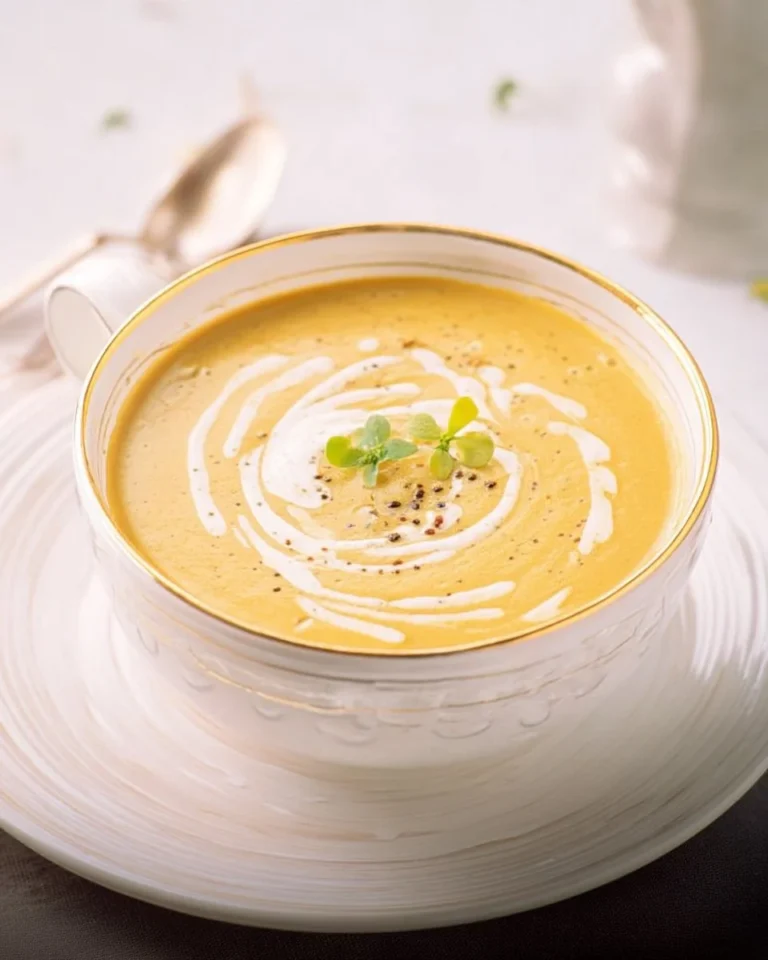 Bol de crème de légumes coloré et crémeux, prêt à servir.