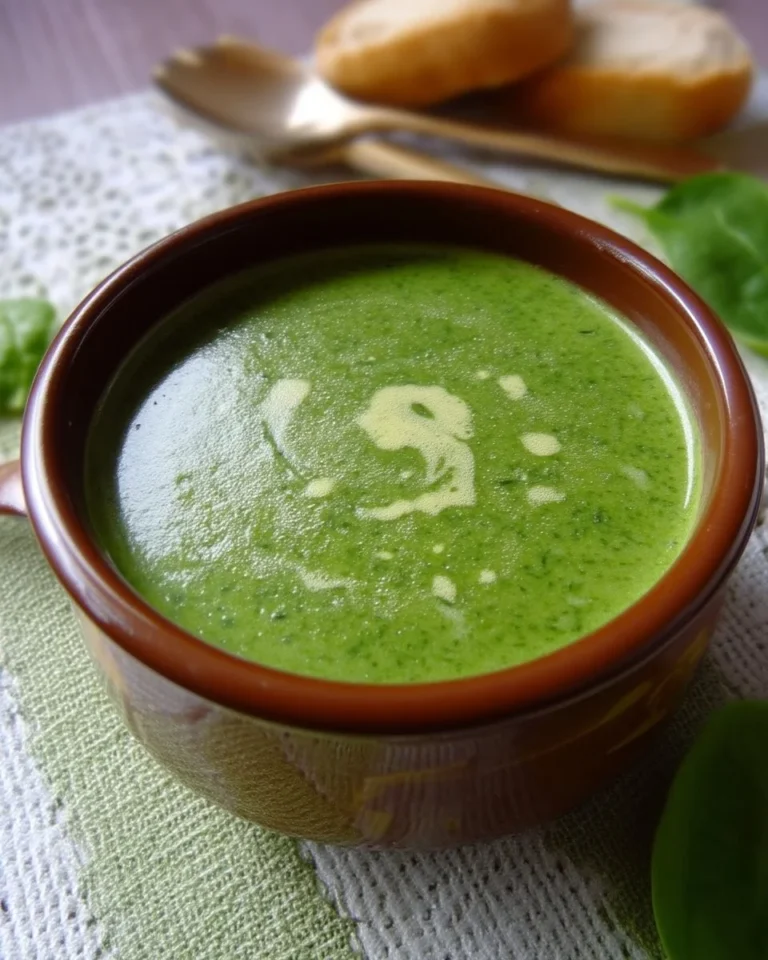 Bol de crème d'épinard onctueuse garnie de noix de muscade et d'herbes fraîches