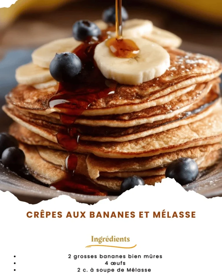 Crêpes aux bananes garnies de mélasse