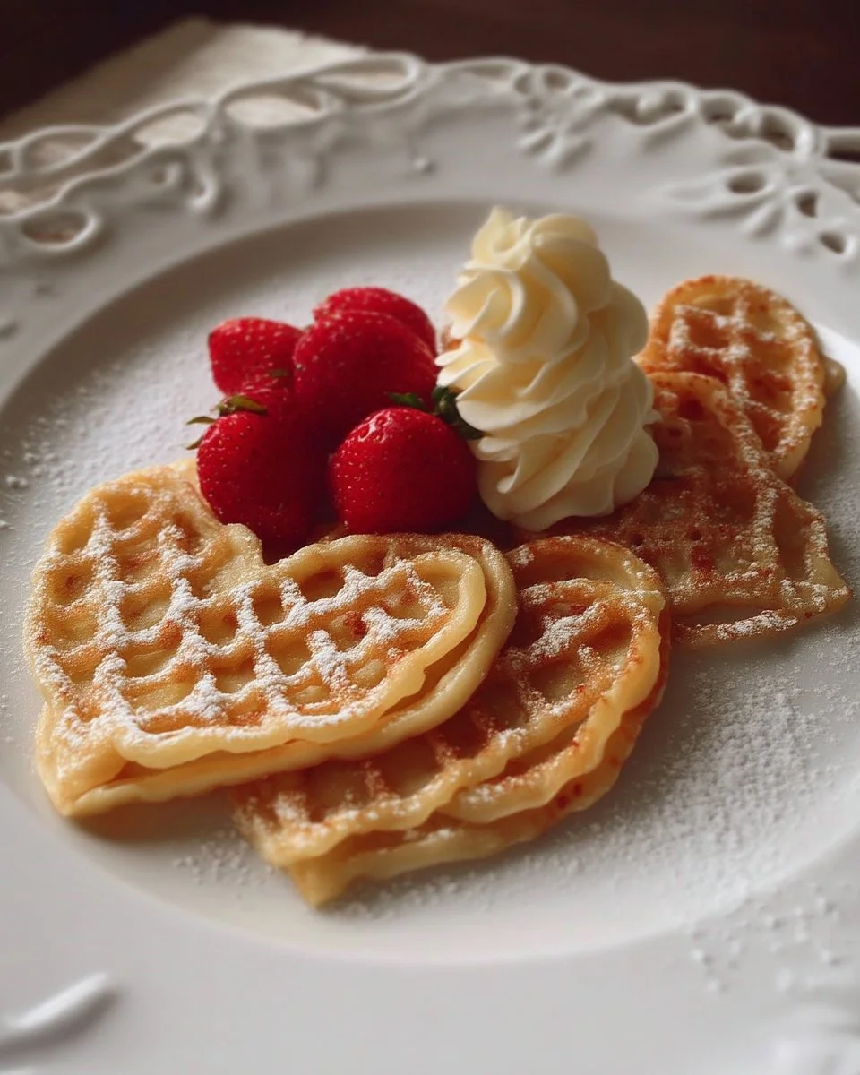Savoureuses crêpes de la Saint-Valentin garnies de fruits et chocolat