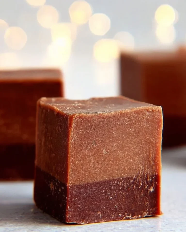 Fudge chocolat double crémeux avec une texture riche et savoureuse