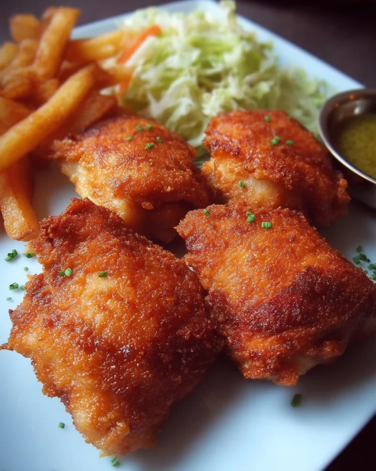 Hauts de cuisses de poulet croustillant, délicieux et dorés à la perfection.