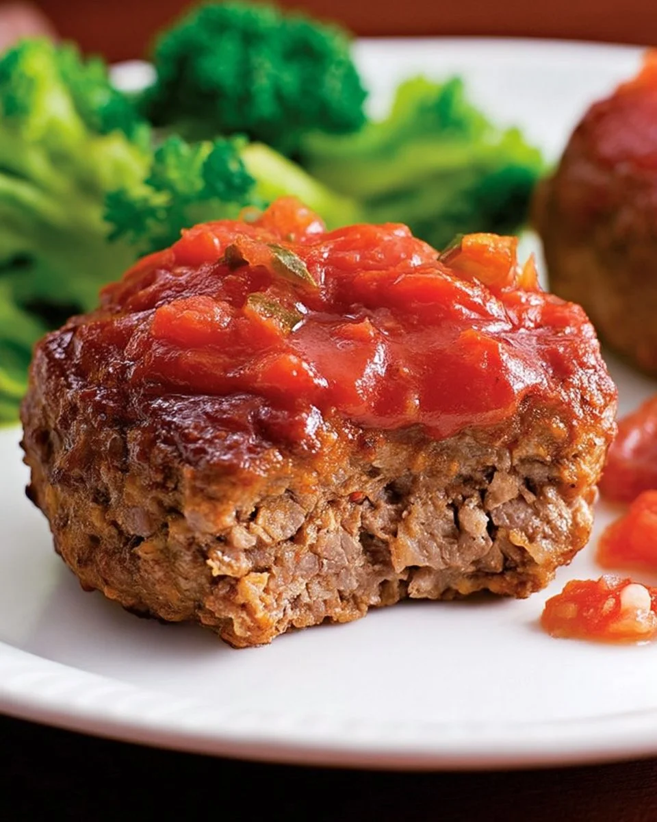 Mini-pains de viande à la salsa, recette savoureuse et facile à préparer.