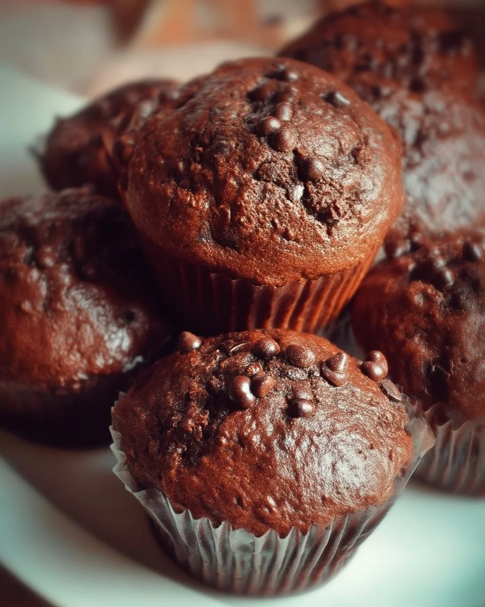 Muffins au chocolat moelleux et savoureux, parfaits pour le goûter
