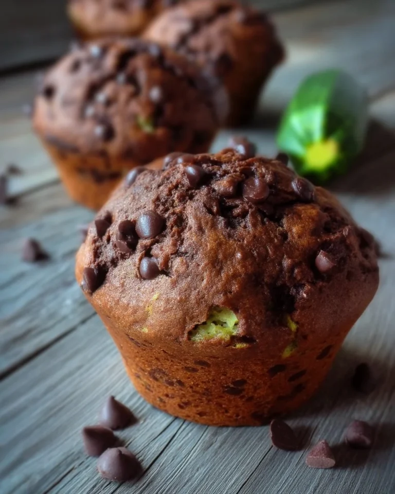 Muffins aux courgettes avec mini pépites de chocolat frais