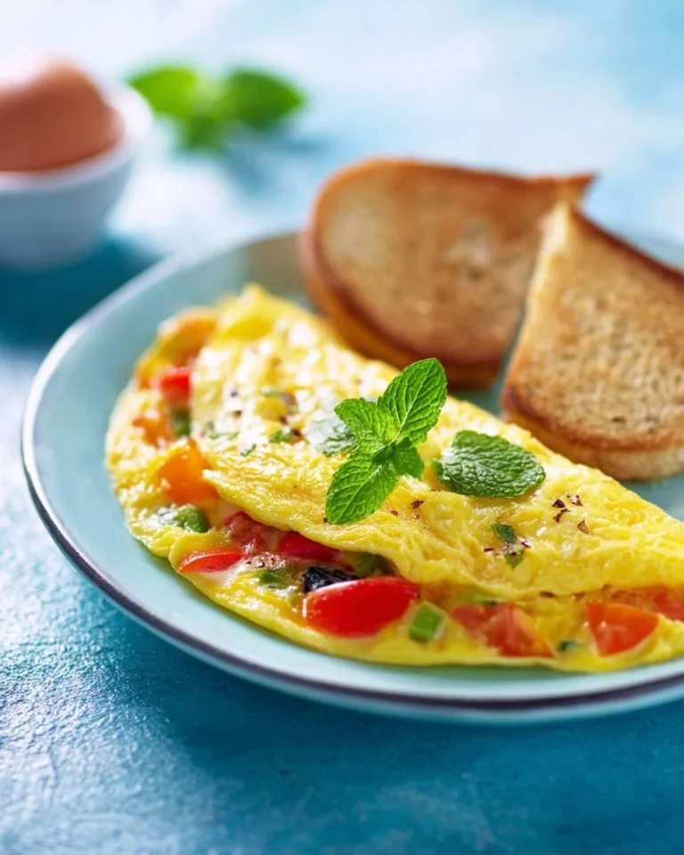 Omelette mexicaine garnie de légumes frais et d'épices