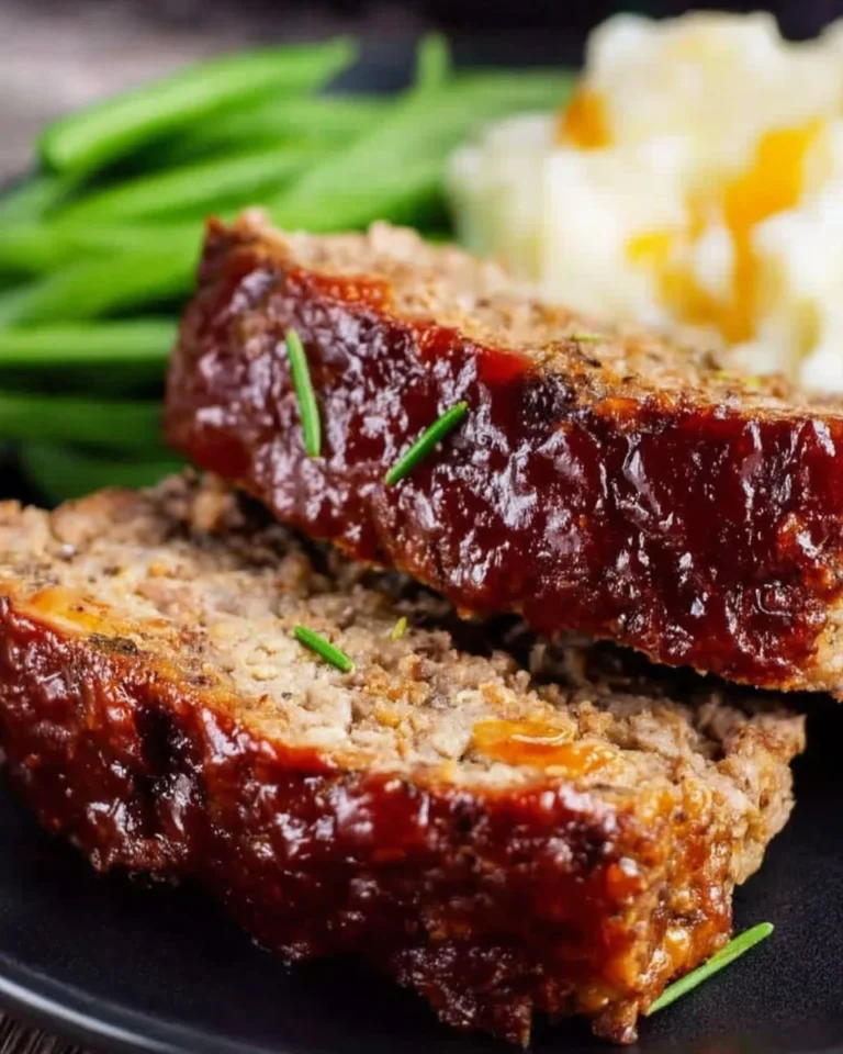 Pain de viande cuit à la friteuse à air chaud, plat savoureux et facile à préparer.