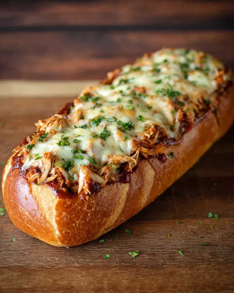 Pain fourré au poulet avec sauce BBQ savoureuse