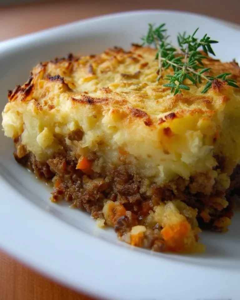 Parmentier de lentilles savoureux et nutritif prêt à être dégusté