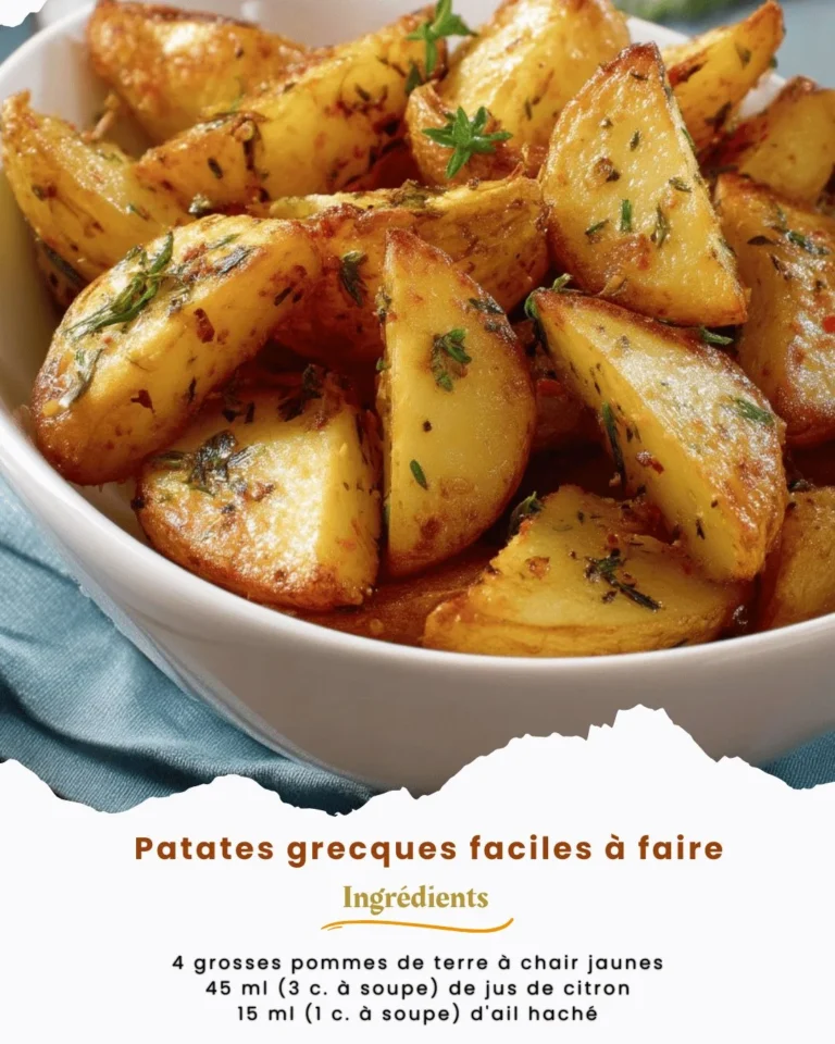Recette de patates grecques faciles à faire, un plat savoureux et simple