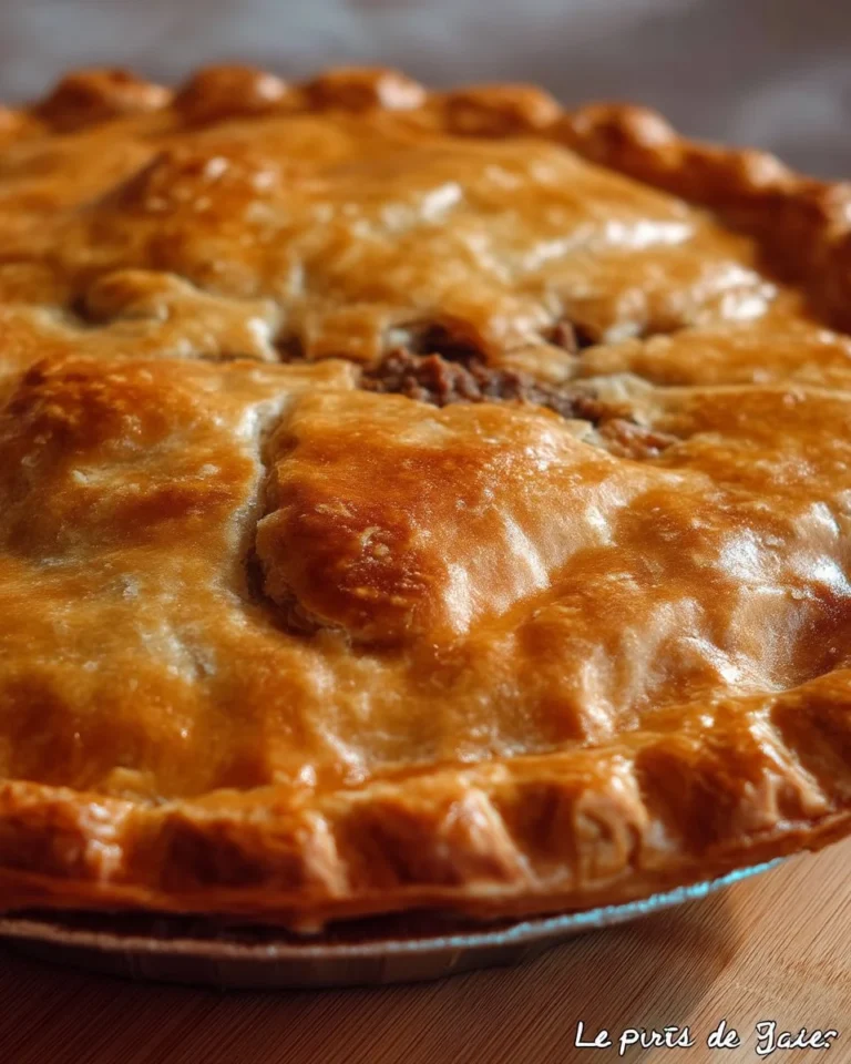 Délicieux pâté de boeuf haché servi avec des garnitures