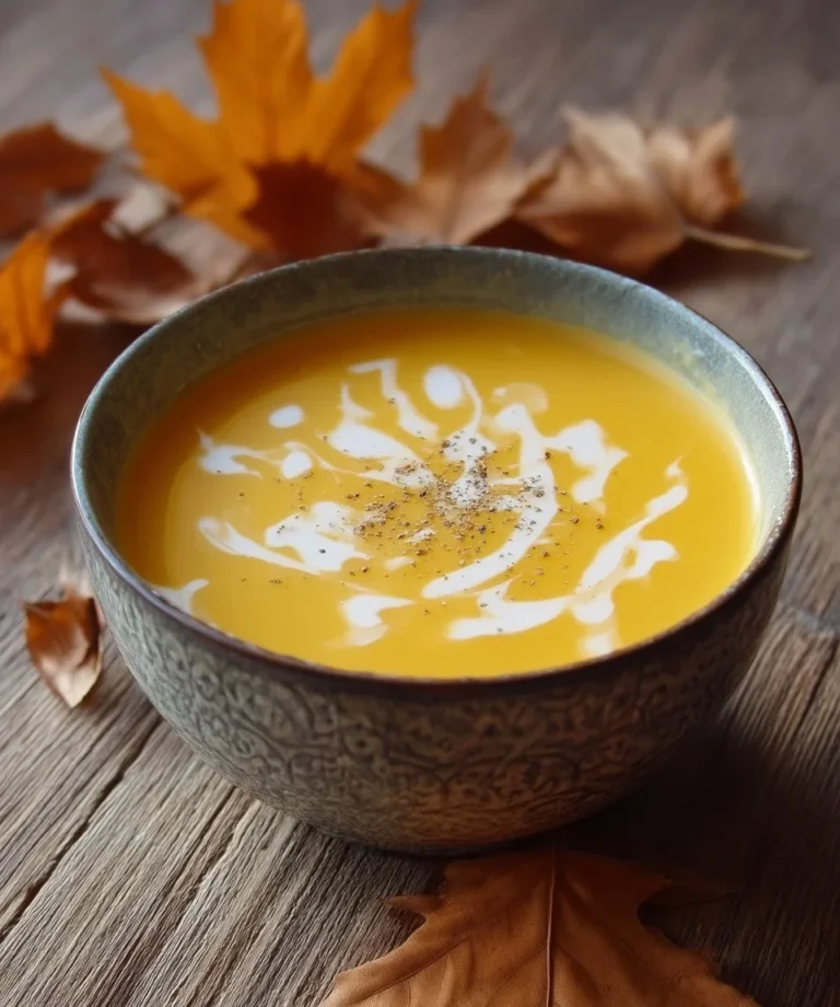 Bol de potage à la citrouille avec une garniture de crème et de graines de courge