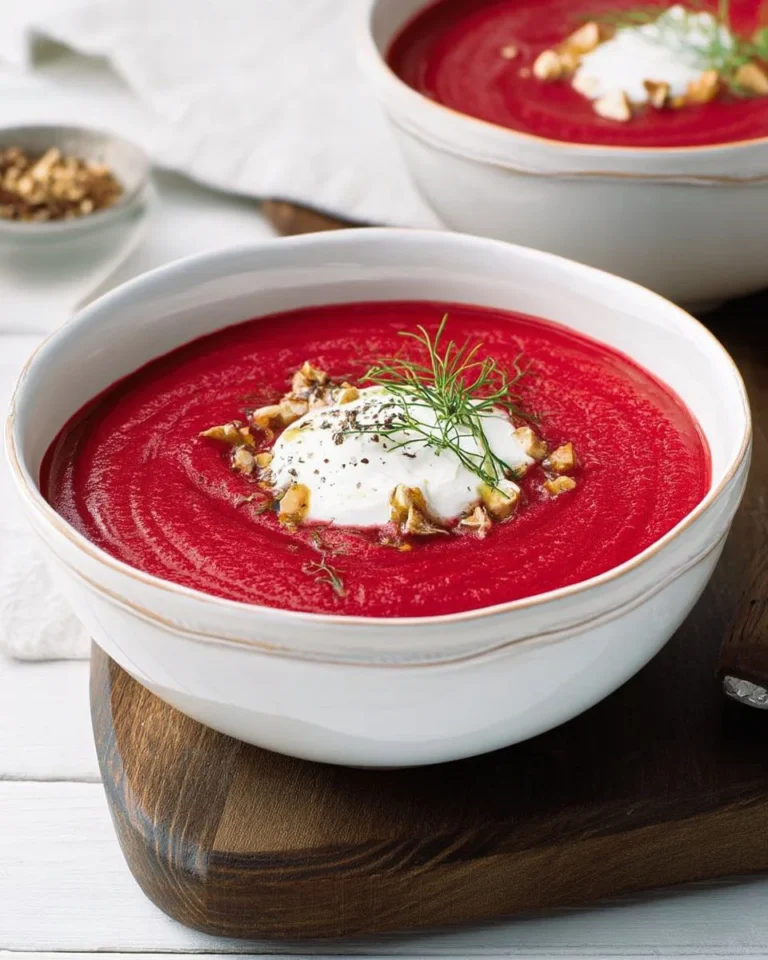 Bol de potage aux betteraves et carottes, une soupe nutritive et colorée.