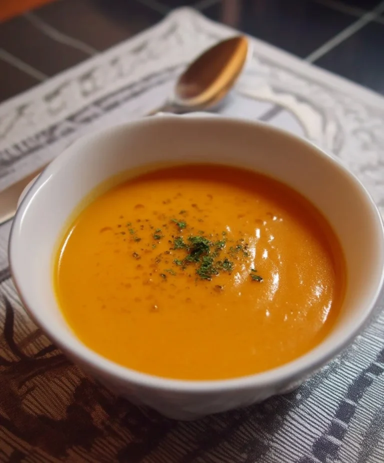 Potage aux carottes délicieusement crémeux et savoureux