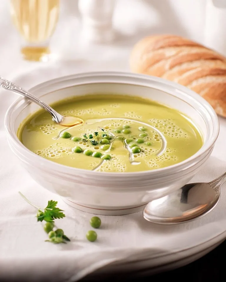 Bol de potage aux petits pois et miel, une recette saine et délicieuse