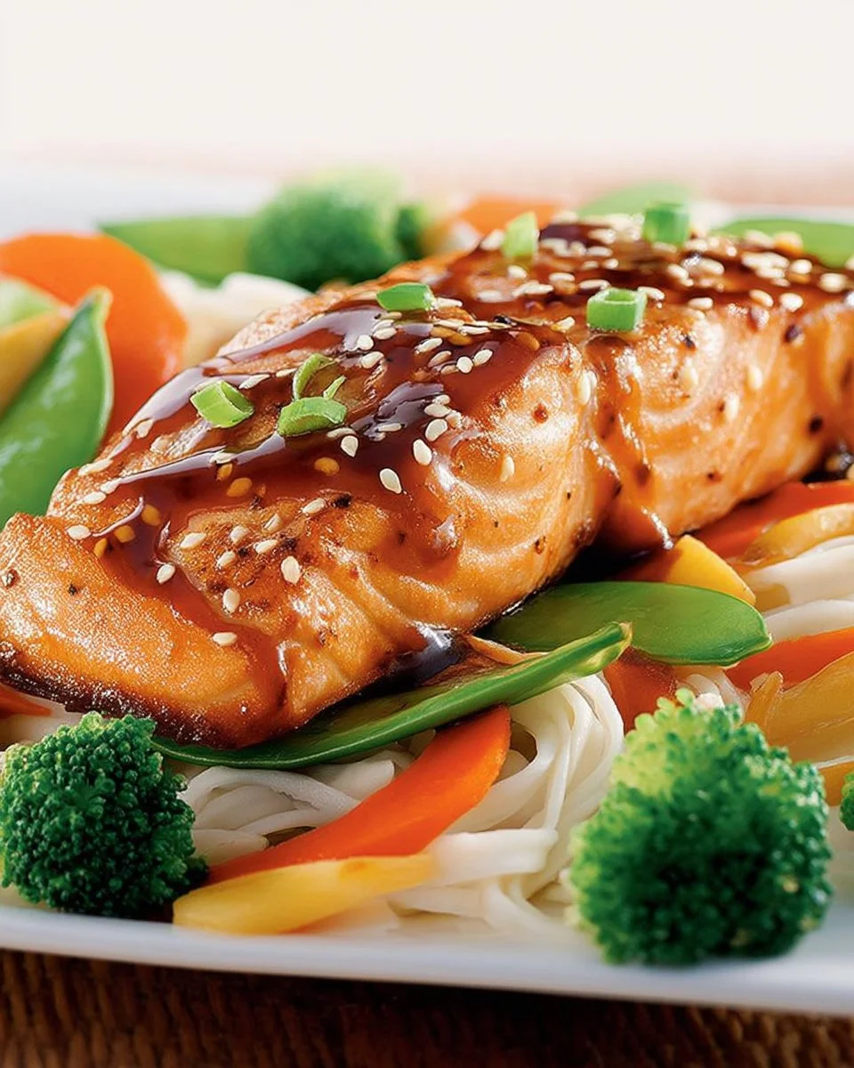 Saumon Glacé à l'Érable à l'Asiatique, plat savoureux et raffiné