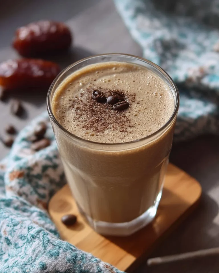 Smoothie au café et aux dattes, riche en goût et en énergie naturelle