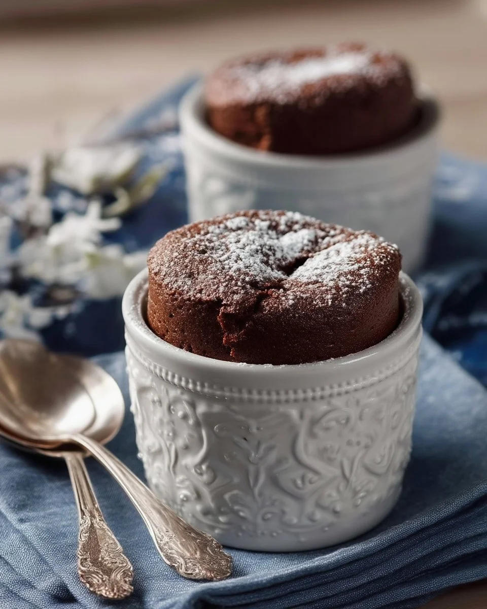 Soufflés au Chocolat pour Deux, un dessert élégant et chocolaté